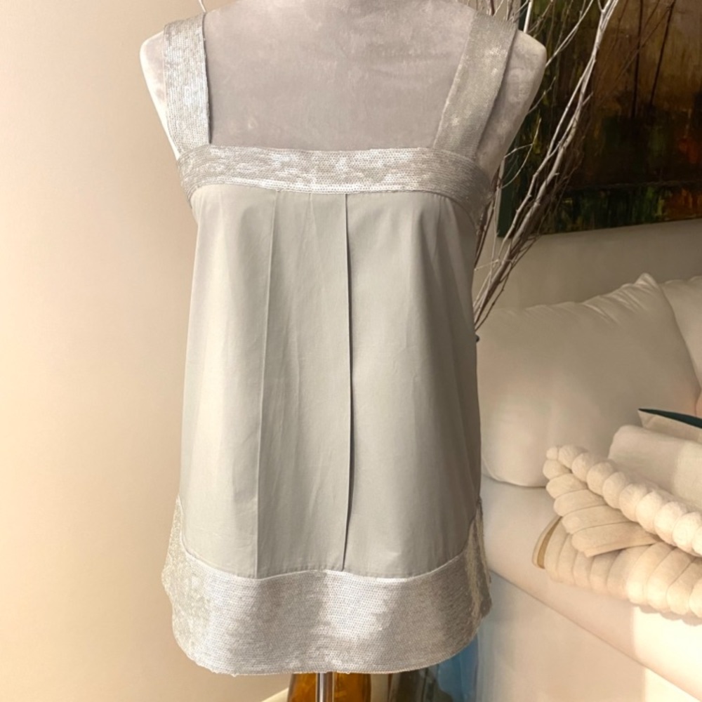 THEORY—NWT ! Elegant Silver Women's Top, size S — Truly a BEAUTIFUL piece ! ♥️